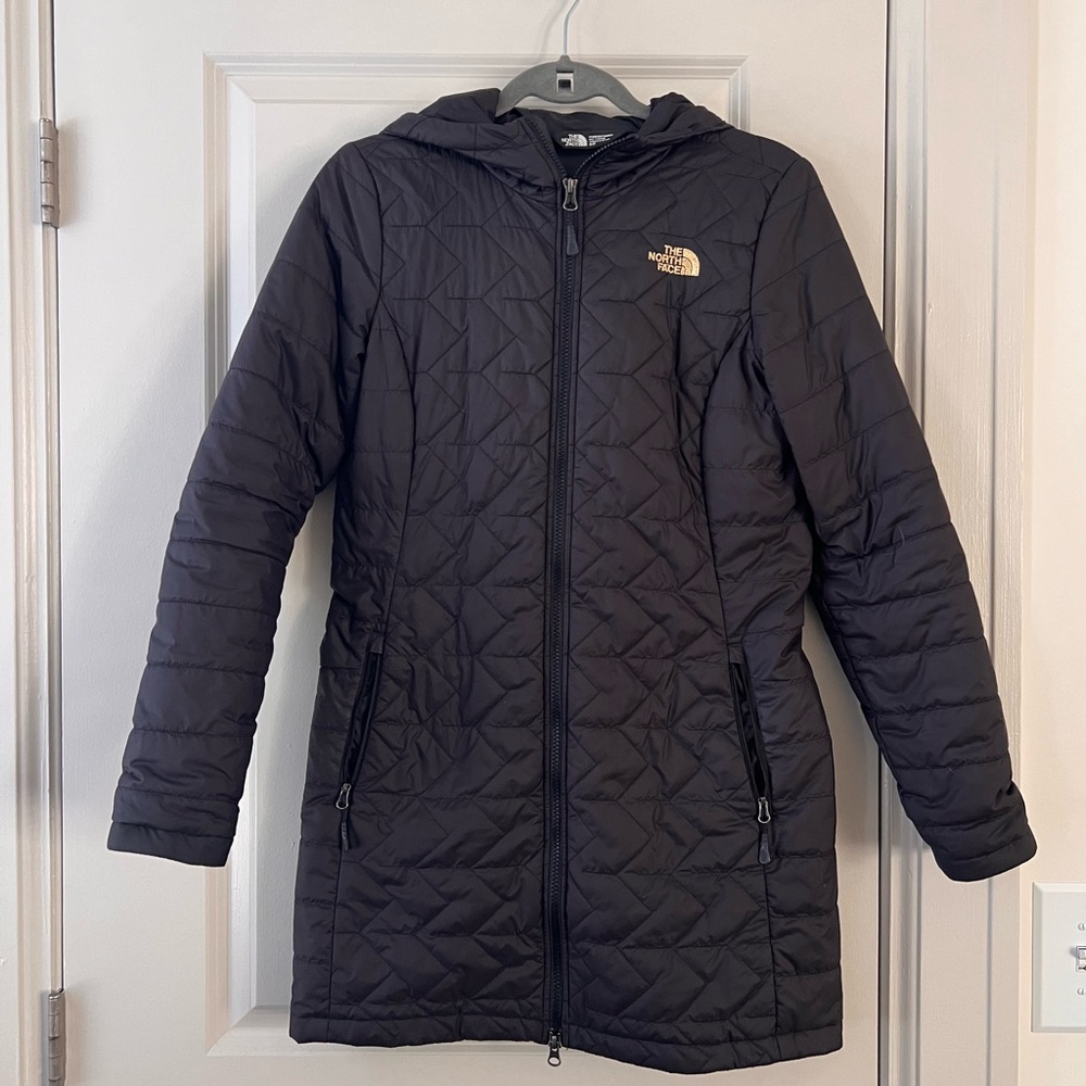 North Face women's black puffer coat